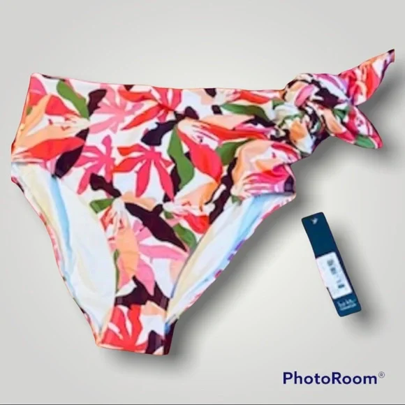 Nicole Miller High Waisted Floral Bikini Bottom - NWT - Picture 1 of 9